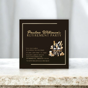 Elegante uitnodiging voor champagne feest bij pens