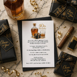 Elegante uitnodiging voor de 40e verjaardag van ma