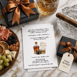 Elegante uitnodiging voor de 50e verjaardag van ma
