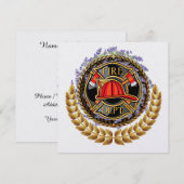 Elegante uitnodiging voor de brandweer (Voorkant / Achterkant)