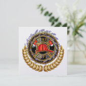 Elegante uitnodiging voor de brandweer (Staand voorkant)
