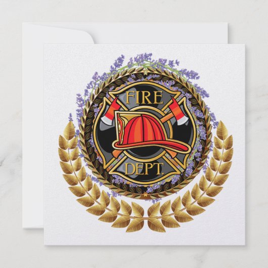 Elegante uitnodiging voor de brandweer (Voorkant)