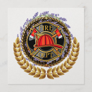 Elegante uitnodiging voor de brandweer