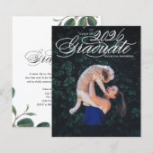 Elegante uitnodiging voor de diploma-uitreiking va (Voorkant / Achterkant)