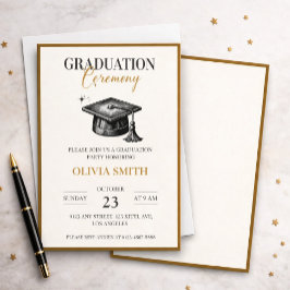 Elegante uitnodiging voor diploma-uitreiking