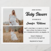 Elegante uitnodiging voor een babyshower met colla flyer (Voorkant)