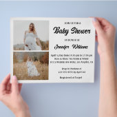 Elegante uitnodiging voor een babyshower met colla flyer (Hand)