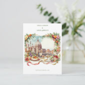 Elegante uitnodiging voor een diner in Florence It (Staand voorkant)