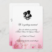 Elegante Uitnodiging voor een Eenvoudige Bruiloft (Voorkant / Achterkant)