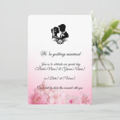 Elegante Uitnodiging voor een Eenvoudige Bruiloft (Staand voorkant)