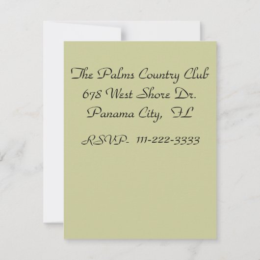 Elegante uitnodiging voor een jubileum (Achterkant)