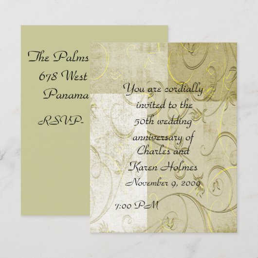 Elegante uitnodiging voor een jubileum (Voorkant / Achterkant)