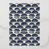 Elegante uitnodiging voor een Navy zeeschel huweli (Achterkant)