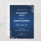 Elegante uitnodiging voor een pensioneringsfeest (Voorkant)