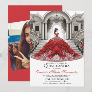 Elegante uitnodiging voor een Quinceañera in het r
