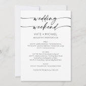 Elegante uitnodiging voor een weekend huwelijks it (Voorkant)