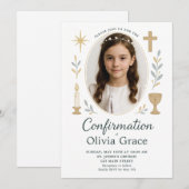 Elegante Uitnodiging voor Eerste Communie (Voorkant / Achterkant)