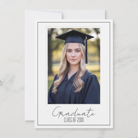 Elegante uitnodiging voor eindexamenfeest (Voorkant)