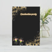 Elegante uitnodiging voor eindexamenfeest (Staand voorkant)