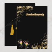 Elegante uitnodiging voor eindexamenfeest (Voorkant / Achterkant)