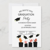 Elegante uitnodiging voor eindexamenfeest (Voorkant)