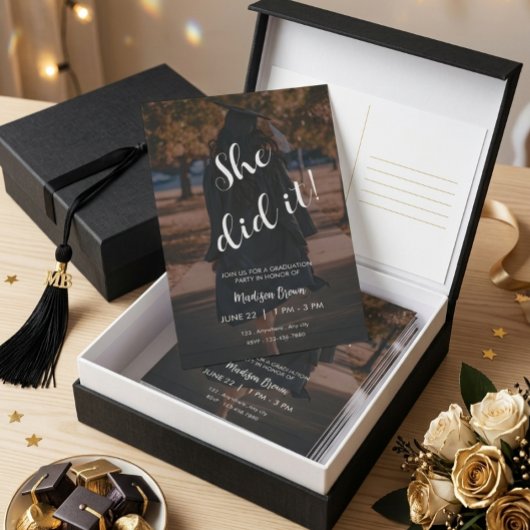 Elegante uitnodiging voor eindexamenfeest