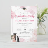 Elegante uitnodiging voor eindexamenfeest (Staand voorkant)