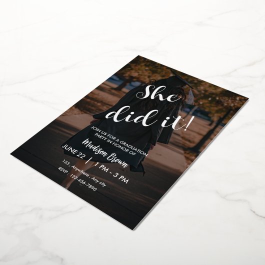 Elegante uitnodiging voor eindexamenfeest (Gedraaid)
