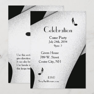 Elegante uitnodiging voor feest 13"x 18"
