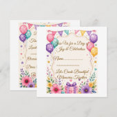 Elegante uitnodiging voor feest Template (Voorkant / Achterkant)