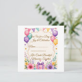 Elegante uitnodiging voor feest Template (Staand voorkant)