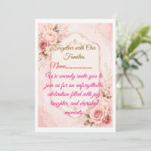 Elegante Uitnodiging Voor Feest Template (Staand voorkant)