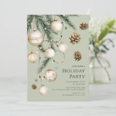 Elegante uitnodiging voor feestdagen (Staand voorkant)