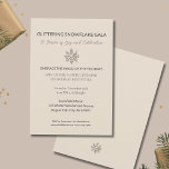 Elegante uitnodiging voor feestdagen<br><div class="desc">Betover uw gasten met onze prachtige Elegant Holiday Party uitnodiging, met een delicate champagne sneeuwvlok op een lichte achtergrond. Verhoog je evenement met tijdloze elegantie en nodig ze uit voor een soirée die schittert met feestelijke magie. Perfect voor het hosten van een chique wintergala, onze uitnodiging vangt de essentie van...</div>