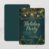 Elegante uitnodiging voor feestelijke feestdagen (Voorkant / Achterkant)