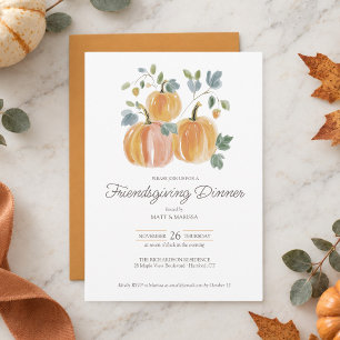 Elegante uitnodiging voor Friendsgiving-diner met