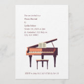 Elegante uitnodiging voor groot piano recital (Voorkant)