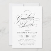 Elegante uitnodiging voor grootmoeders baby shower (Voorkant)