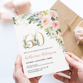 Elegante uitnodiging voor haar 60e verjaardag met