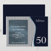 Elegante uitnodiging voor heren (Voorkant / Achterkant)
