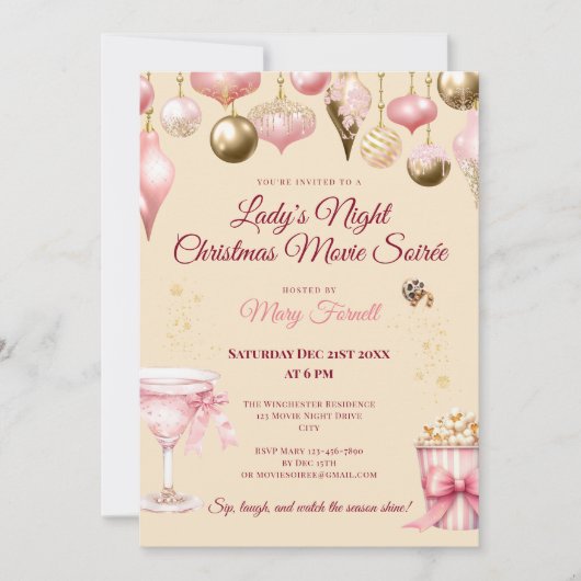 Elegante uitnodiging voor het feest van de feestda (Voorkant)