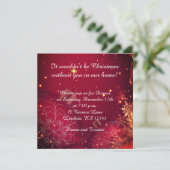 Elegante uitnodiging voor het kerstdiner (Staand voorkant)