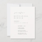 Elegante uitnodiging voor het oefendiner in zwart  (Voorkant)