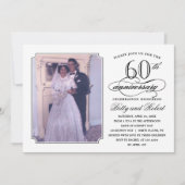 Elegante uitnodiging voor jubileumfeest met foto (Voorkant)