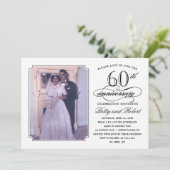 Elegante uitnodiging voor jubileumfeest met foto (Staand voorkant)
