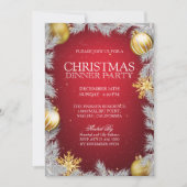 Elegante uitnodiging voor kerstdiner (Voorkant)