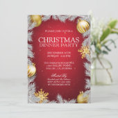 Elegante uitnodiging voor kerstdiner (Staand voorkant)