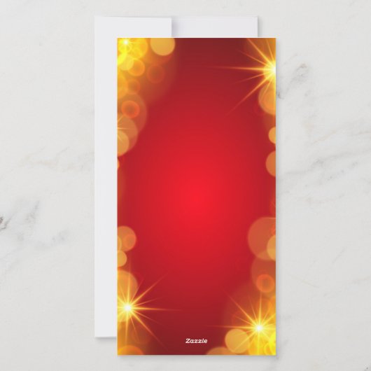 Elegante uitnodiging voor kerstdinermaal in rood e (Achterkant)