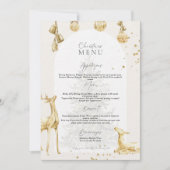 Elegante uitnodiging voor kerstdinermenu feest (Voorkant)