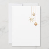 Elegante uitnodiging voor kerstfeest met gouden st (Achterkant)